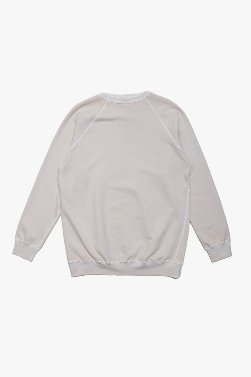 Raglan crew sweat P-natural