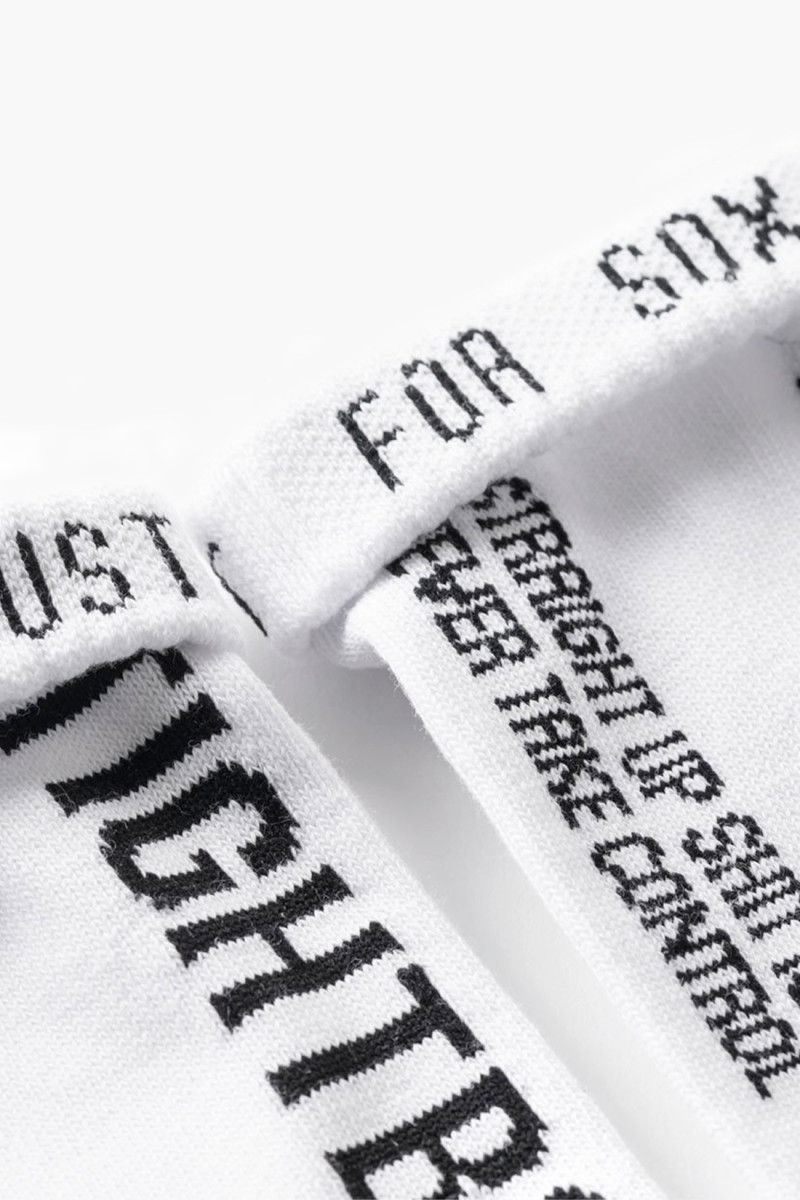 Label logo socks white