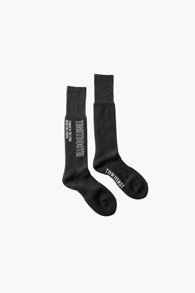 Label logo high socks black