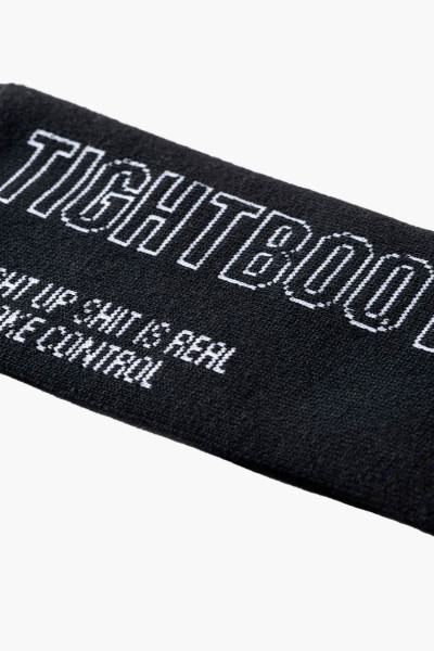 Tightbooth Label logo high socks black  - GRADUATE STORE