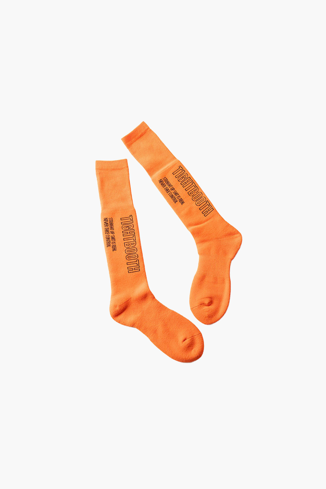 Label logo high socks orange