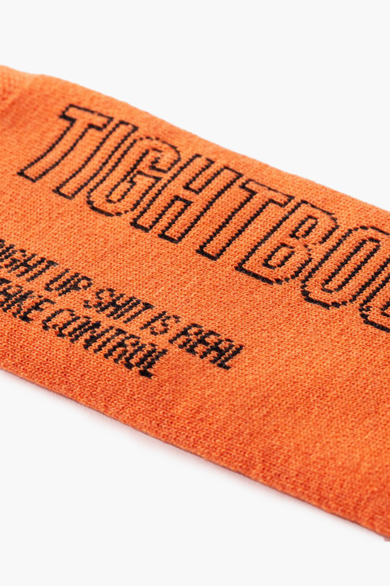 Tightbooth Label logo high socks orange  - GRADUATE STORE