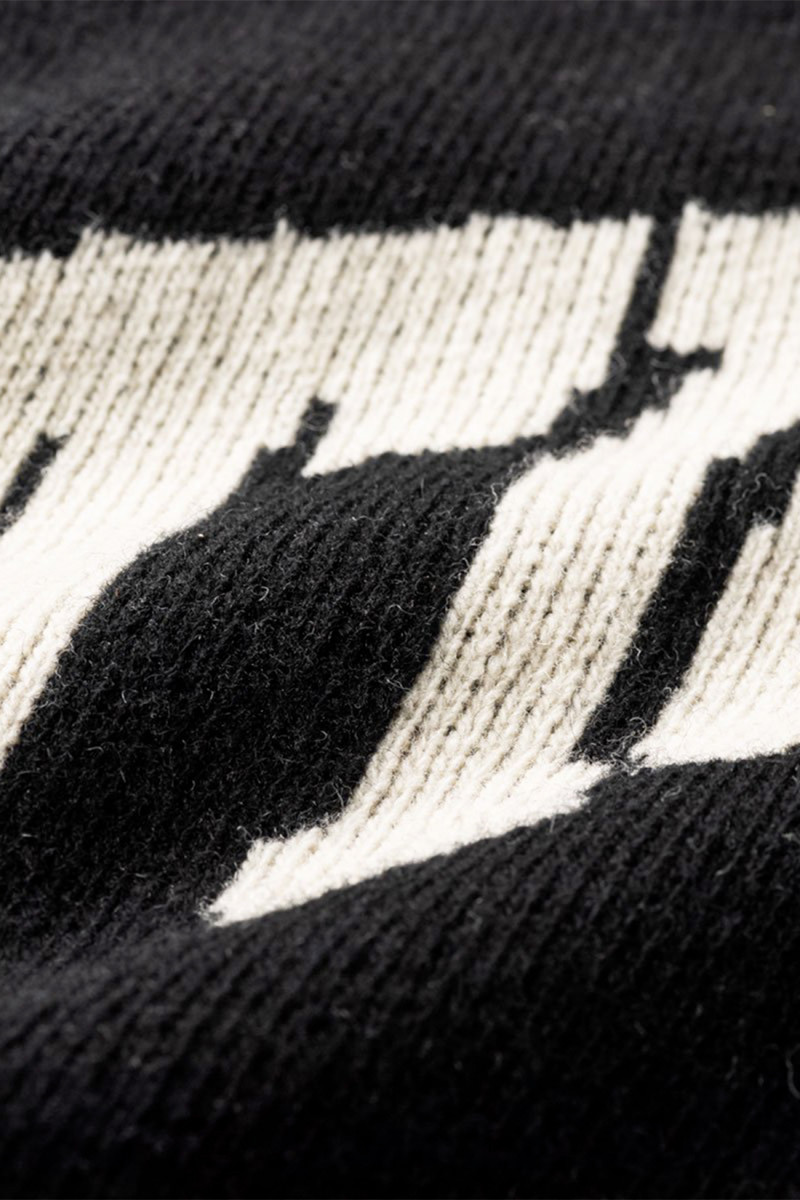 Acid logo knit sweater black