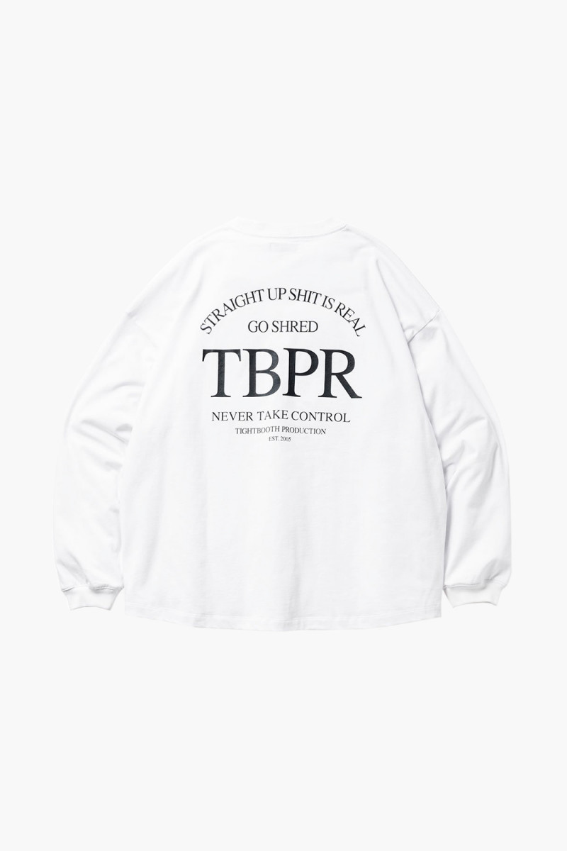 Tightbooth Straight up l/s tshirt white  - GRADUATE STORE
