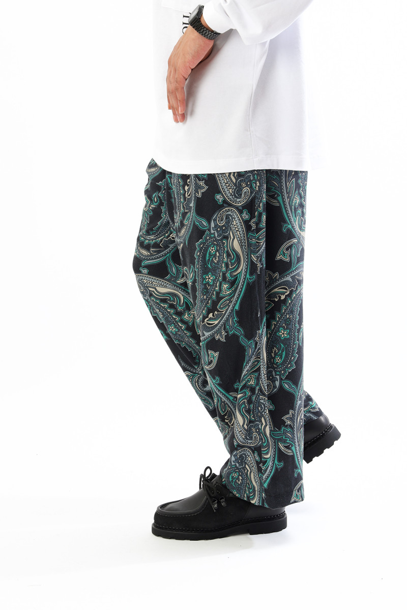 Tightbooth Paisley baggy slacks black - GRADUATE STORE | EN