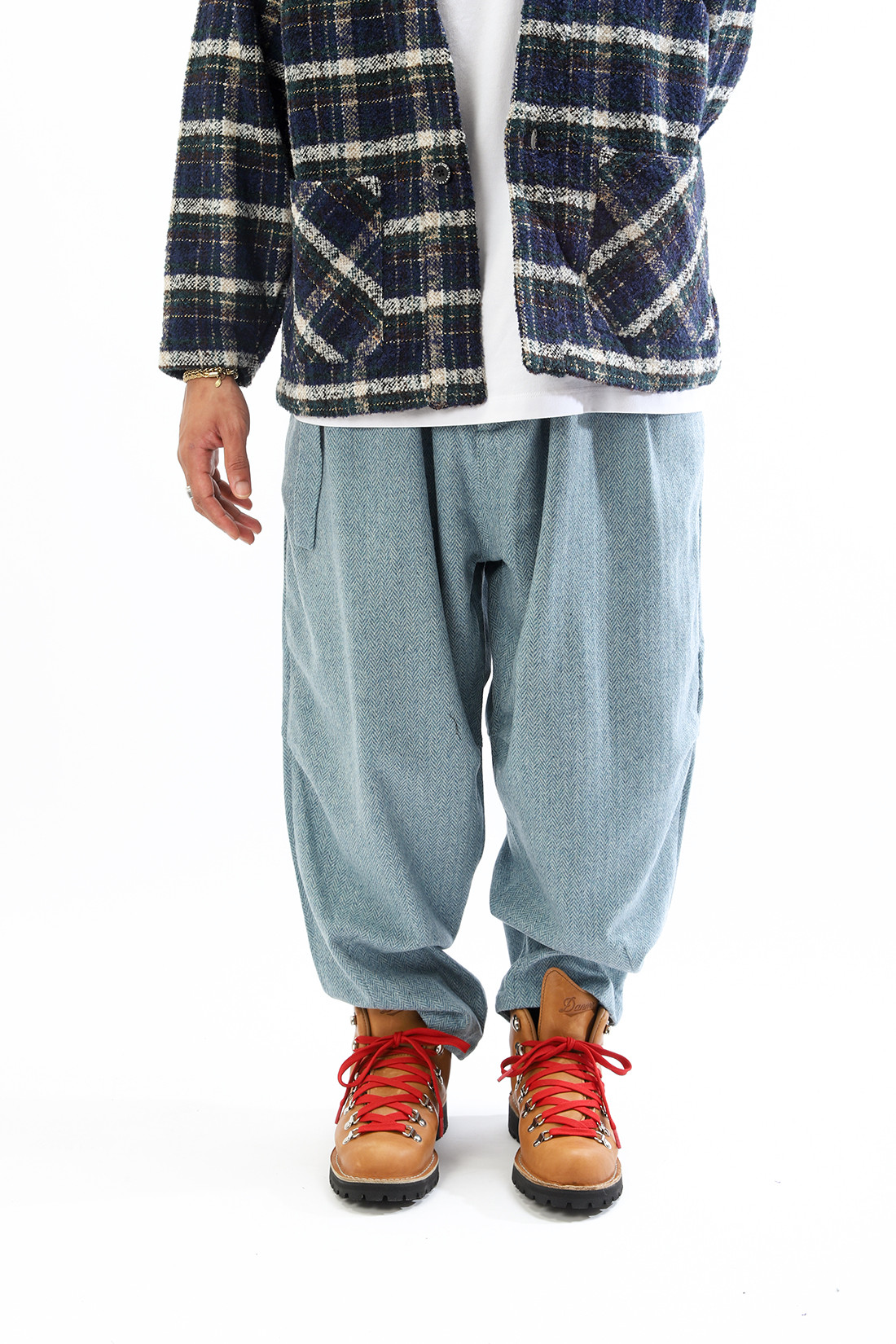 TIGHTBOOTH WOOL BALLOON PANTS SAX-