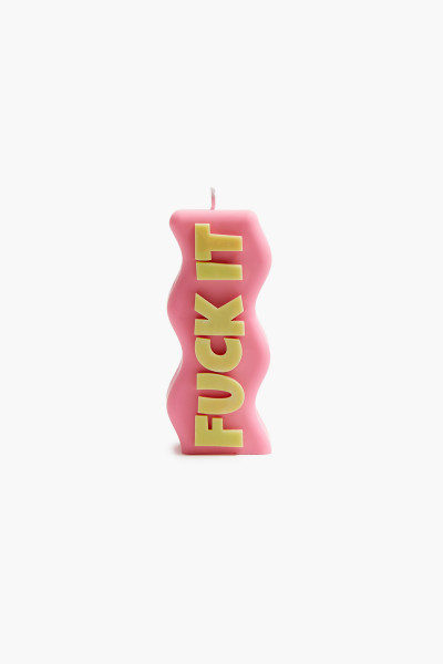 Fuck it candle Pink green