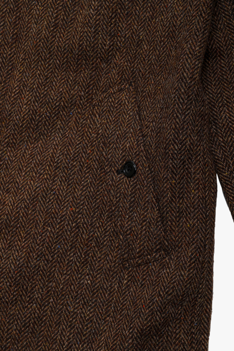 Balmacaan coat harris tweed 26 lt brown