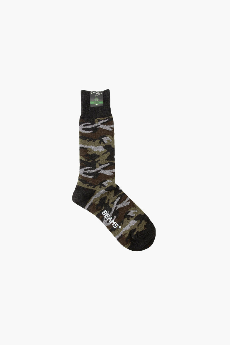 Melange camo socks Charcoal