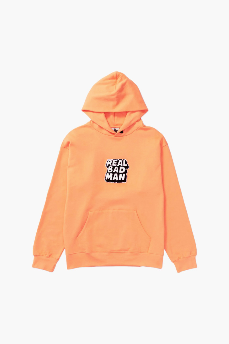 Real bad man Rbm chenille hoodie Orange bang - GRADUATE STORE