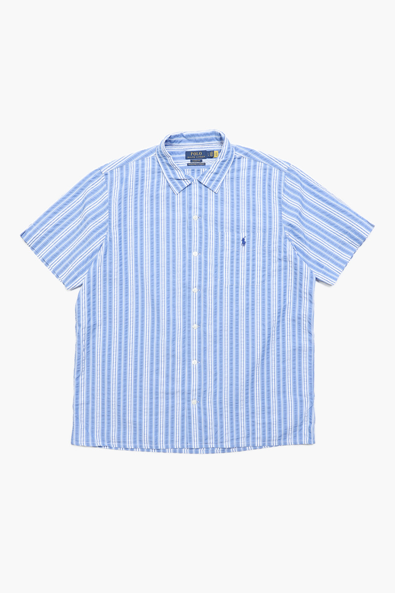 Classic fit s/s stripe shirt Blue/white