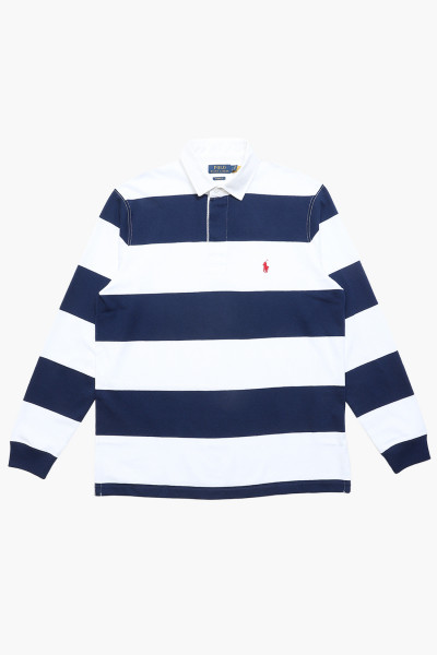 Polo ralph lauren Classic fit polo rugby shirt Navy/white - ...