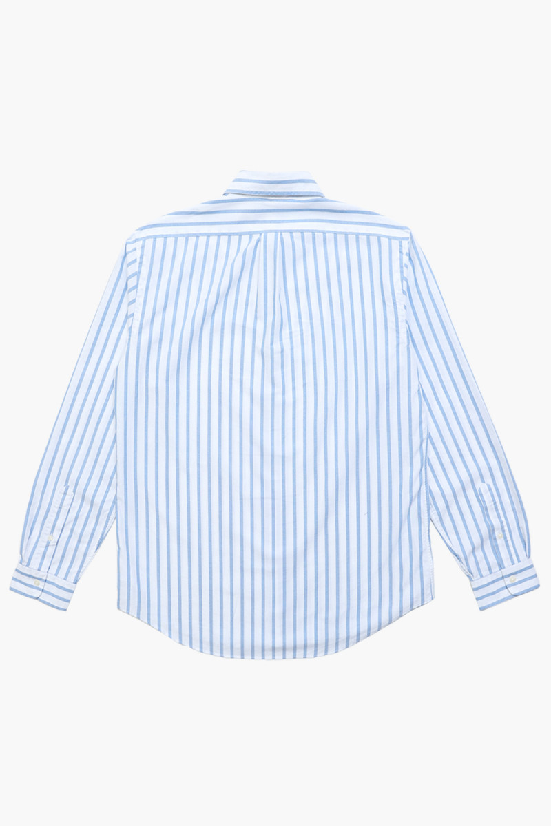 Custom fit stripe shirt Blue/white
