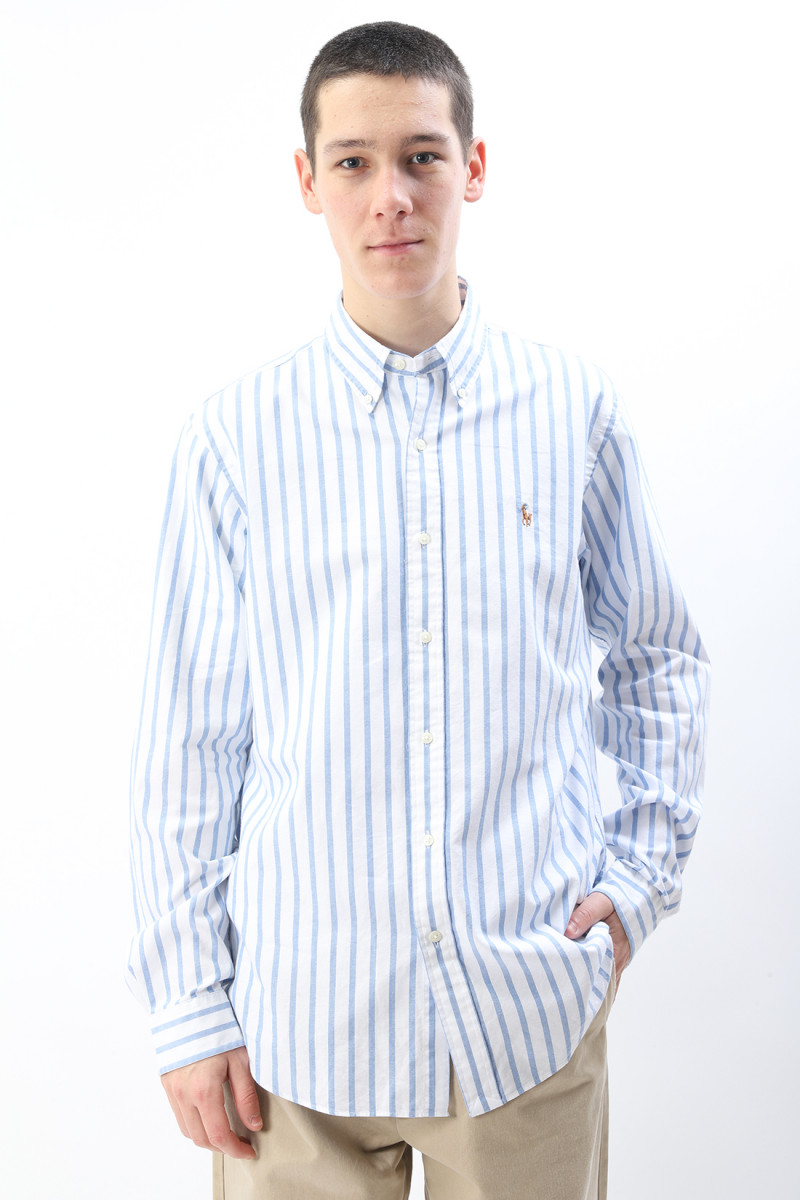 Polo ralph lauren Custom fit stripe shirt Blue/white - GRADUATE ...