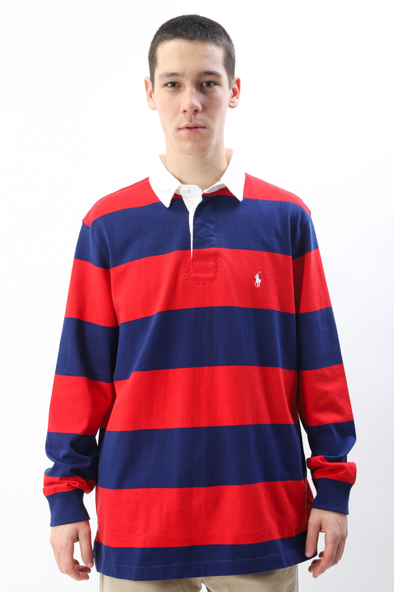 Classic fit polo rugby shirt Red/royal