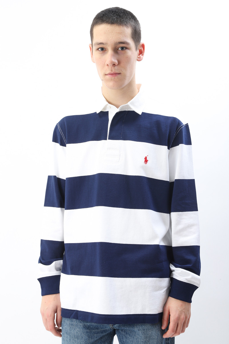 Classic fit polo rugby shirt Navy/white