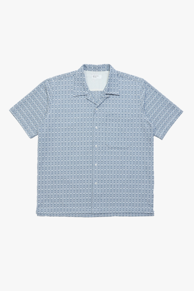 Camp shirt porto cotton White/blue