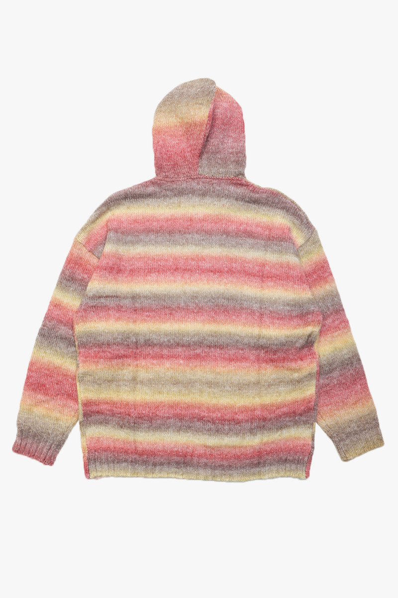 Rainbow knitted hooded sweater Multi