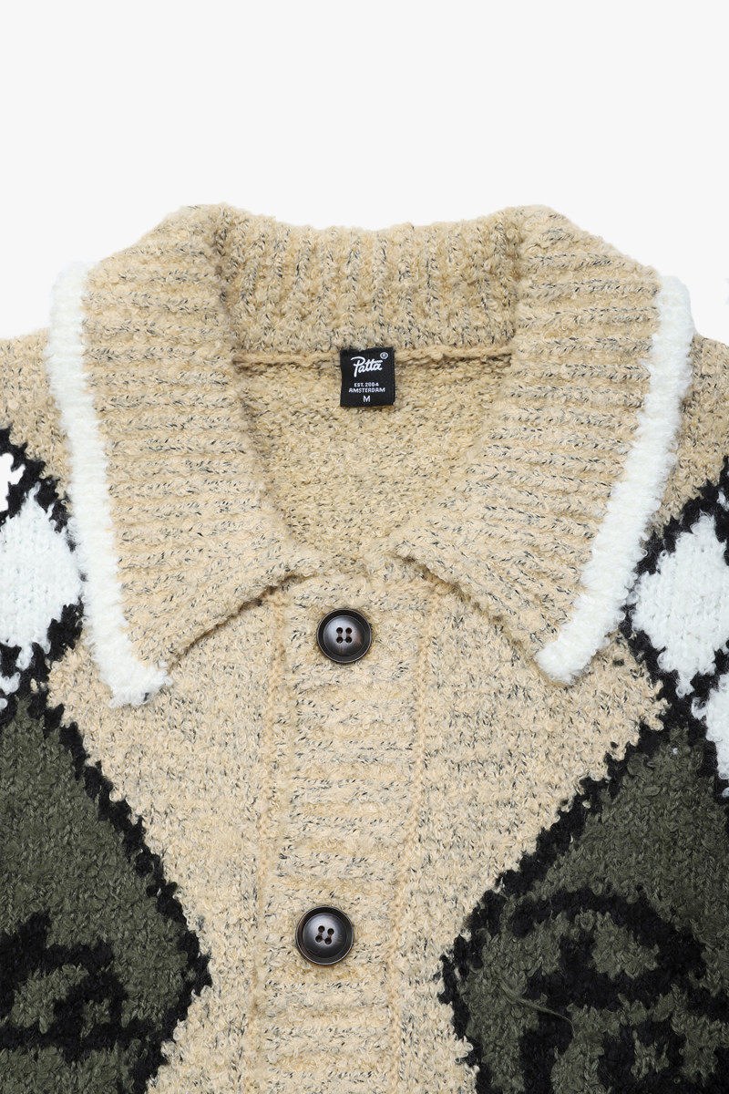 Argyle knitted cardigan Multi