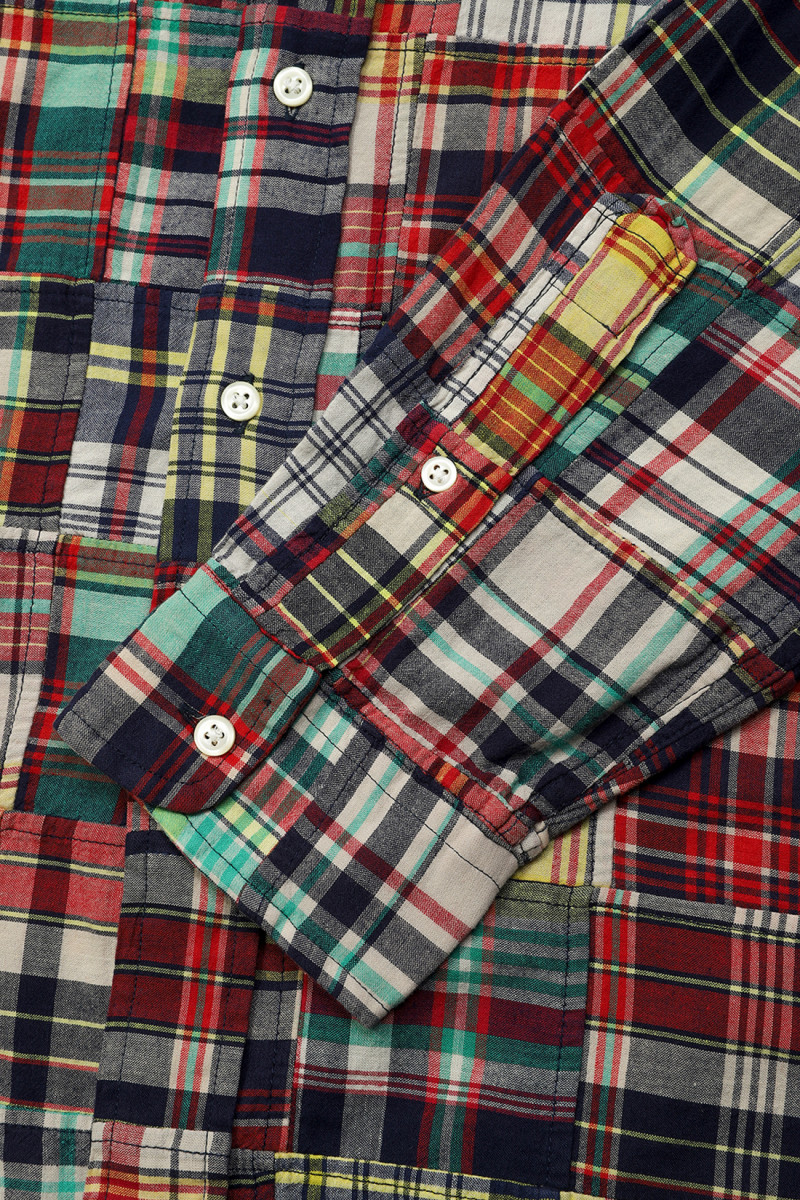 Classic fit overshirt madras Patchwork
