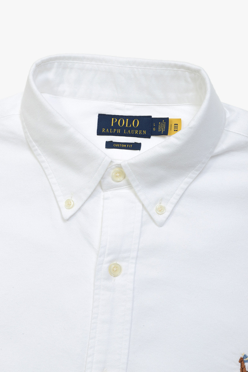 Custom fit oxford shirt White