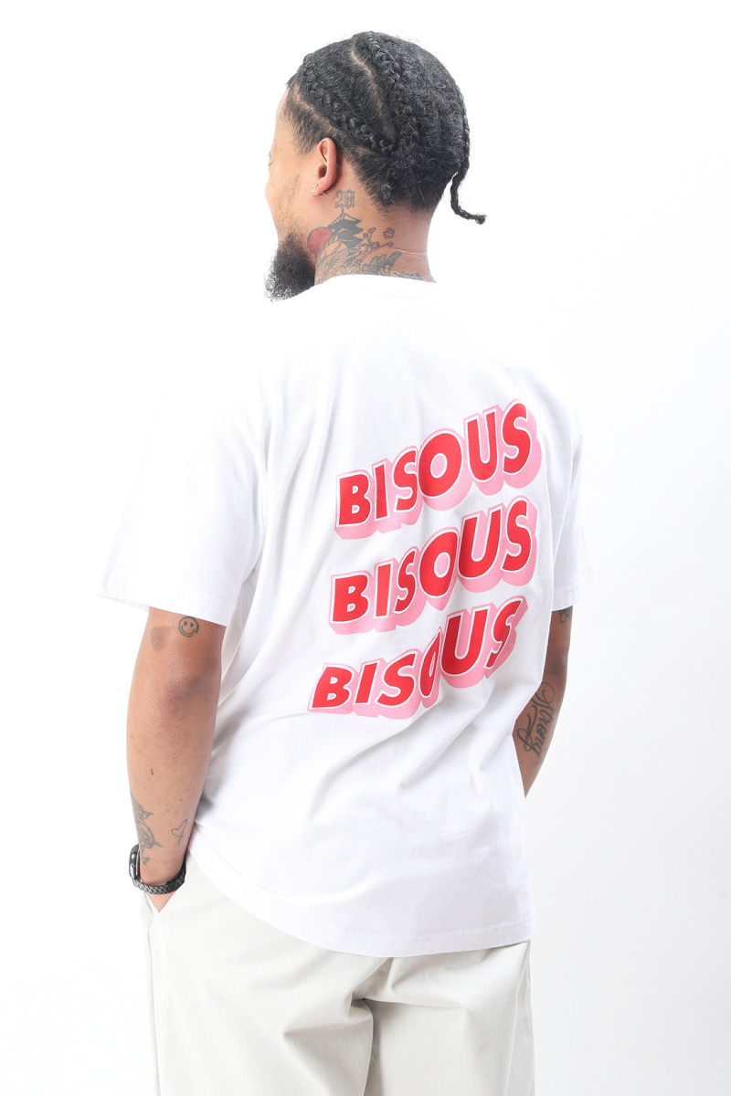 Bisous skateboards T-shirt bisous sonics White - GRADUATE STORE