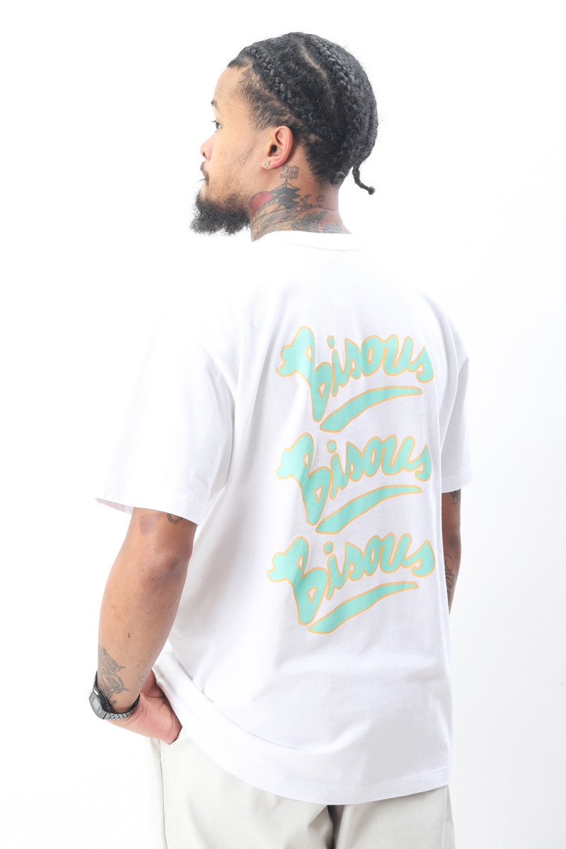 Bisous skateboards T-shirt bisous gianni White - GRADUATE STORE