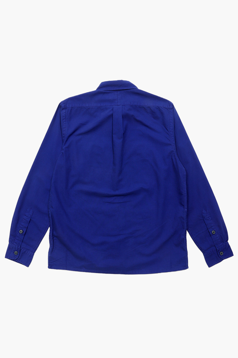 Classic fit polo zip overshirt Blue