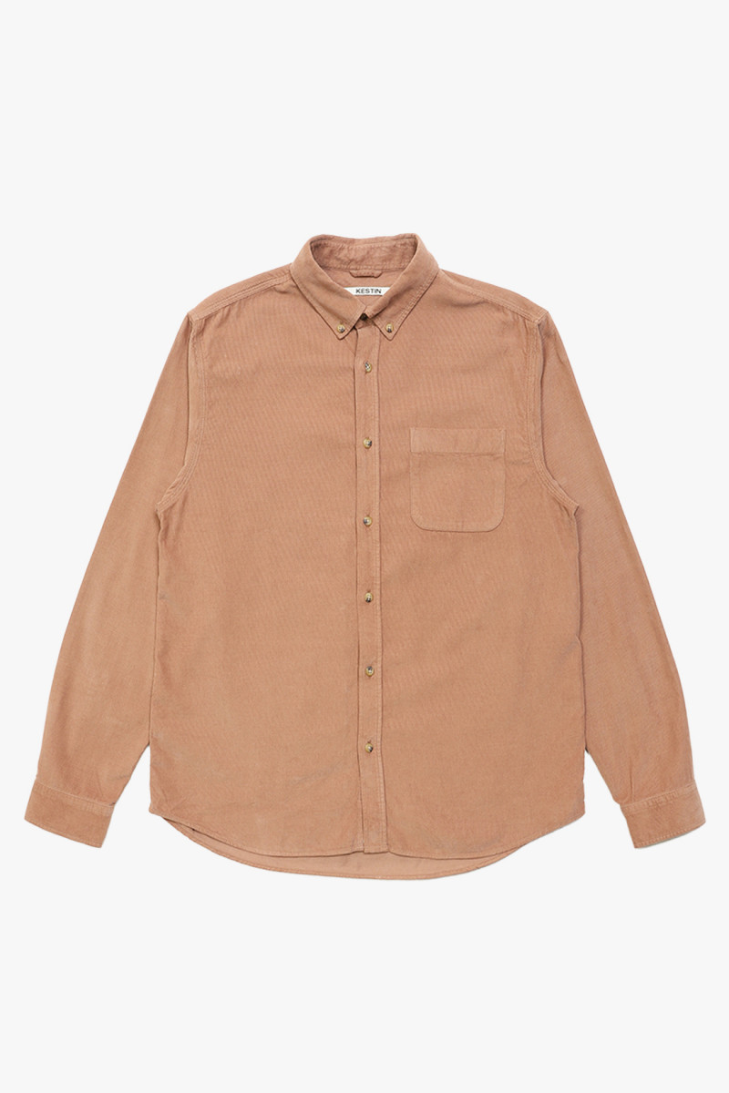 Kestin Raeburn button down shirt Terracotta - GRADUATE STORE