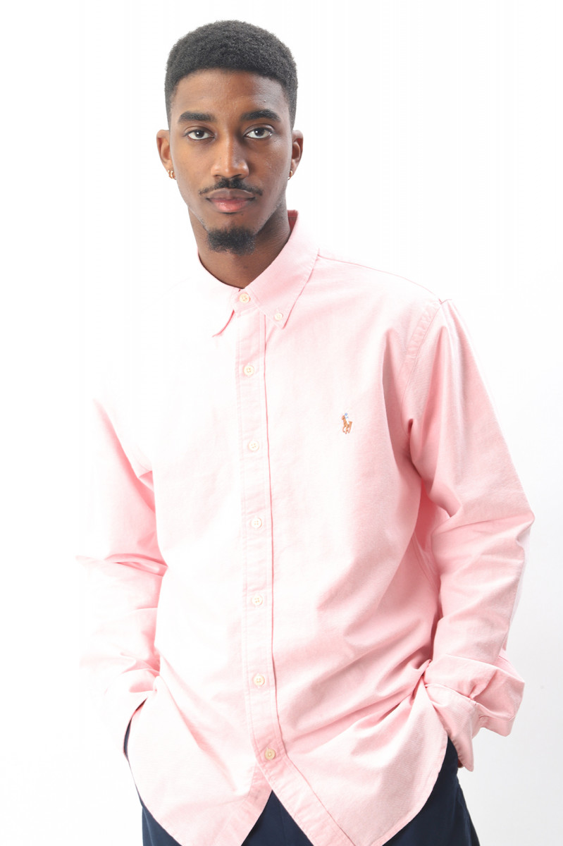 Custom fit oxford shirt Pink
