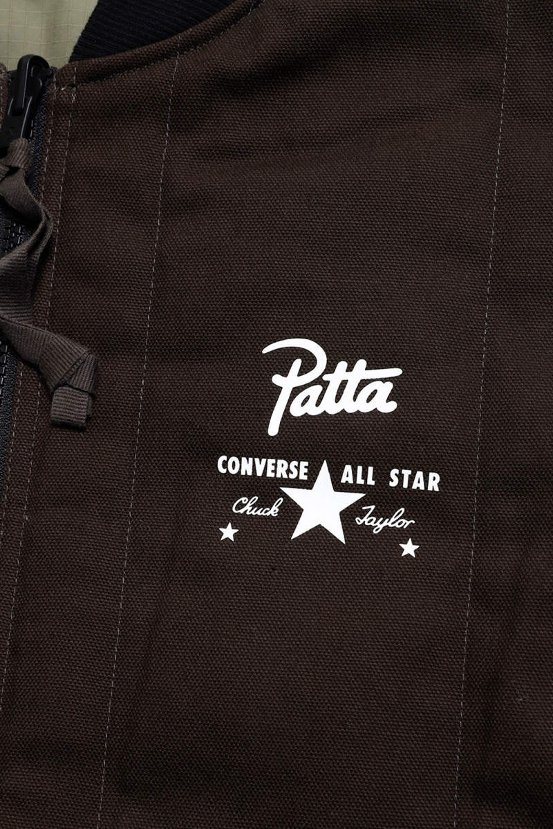 Patta utility reversible vest Java/burnt olive