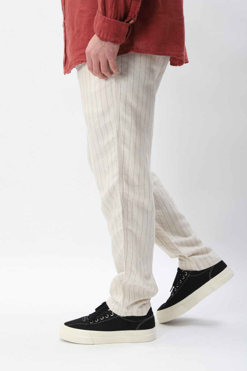 Tailored linen prepster pant Cream