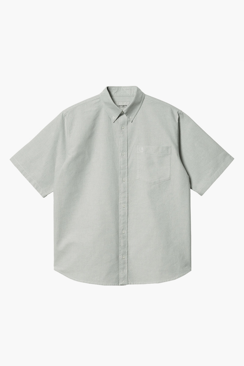 Carhartt wip S/s braxton shirt Yucca/white - GRADUATE STORE