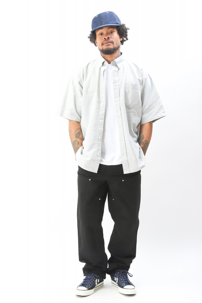 S/s braxton shirt Yucca/white