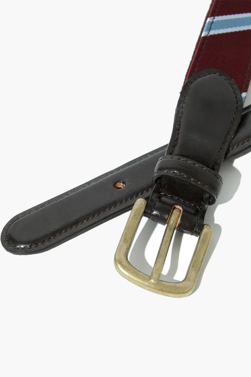 Leather tab ribbon belt Panel