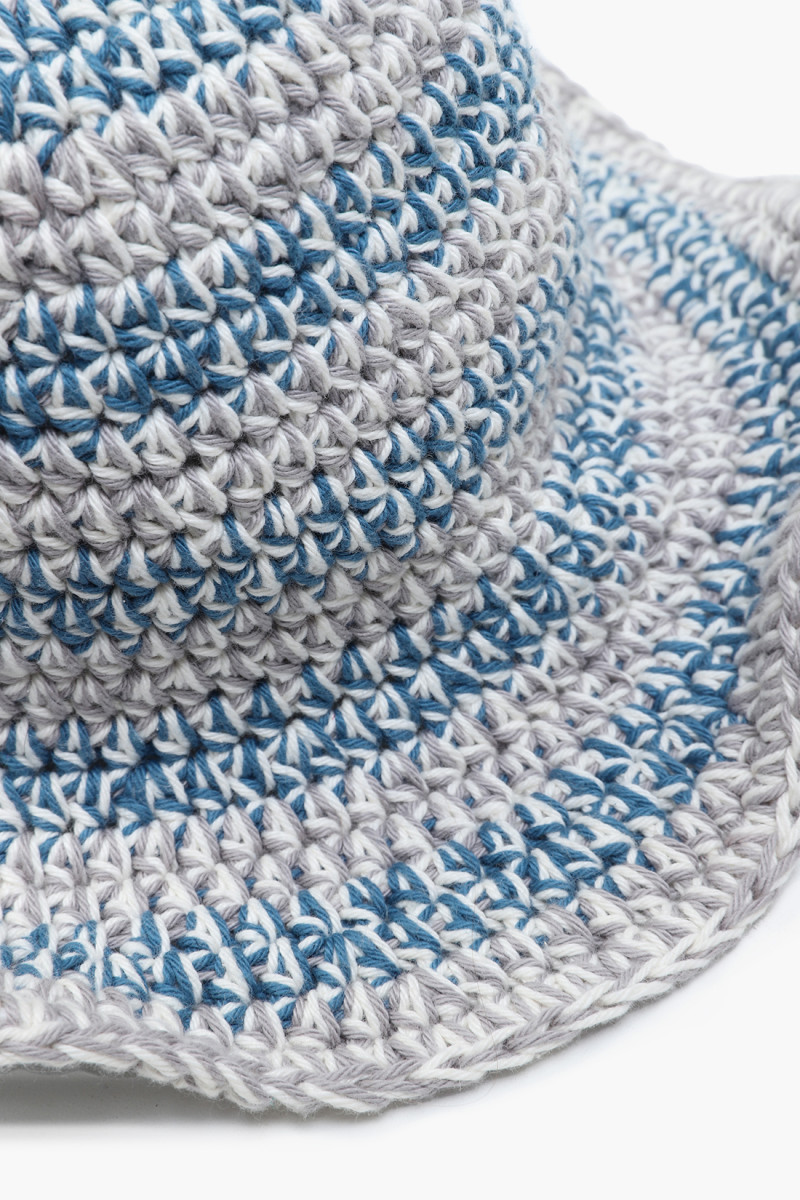 Corridor nyc Hand crochet bucket hat Blue - GRADUATE STORE