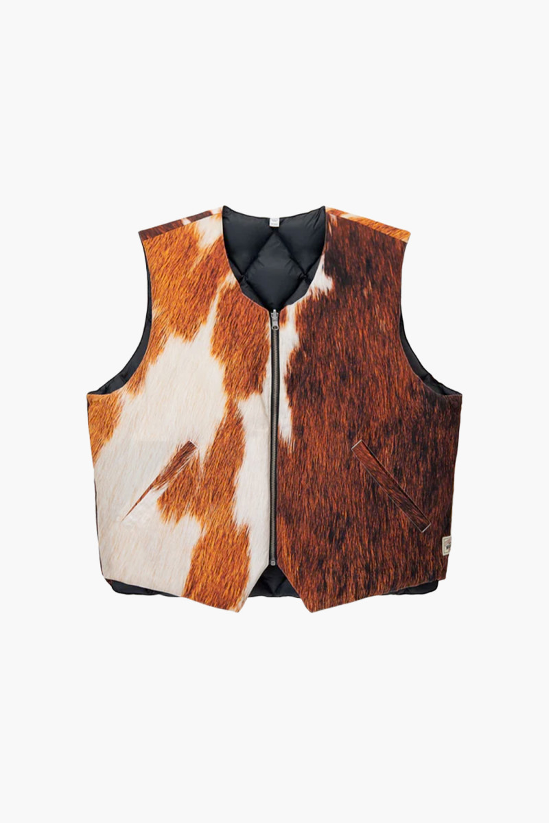 Reversible quilted vest Cowhide