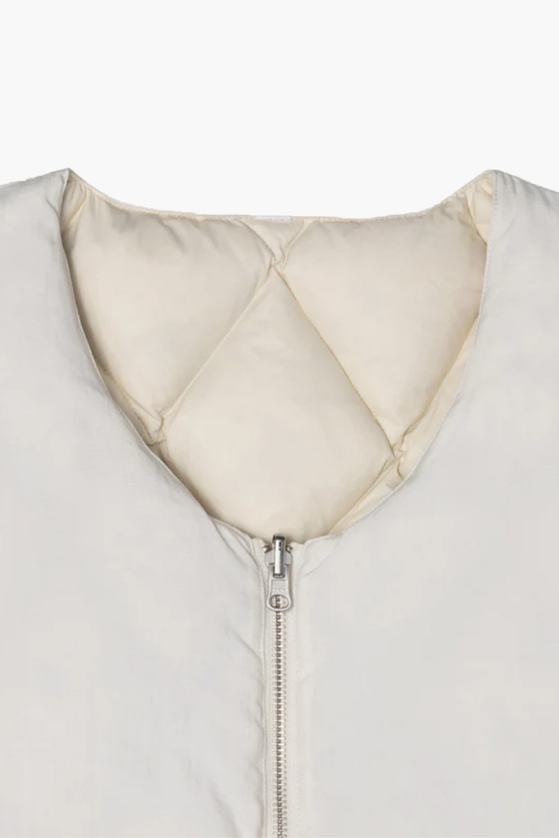Reversible quilted vest Cream