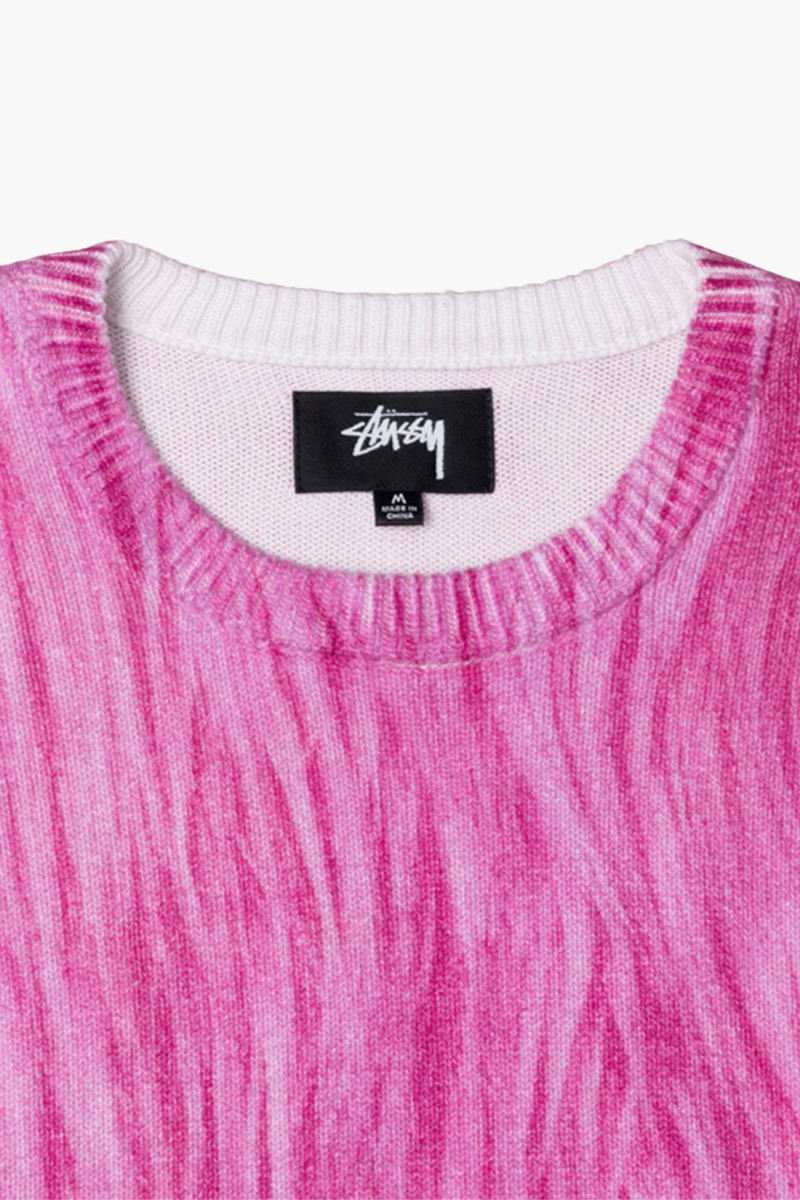 Printed fur sweater Pink