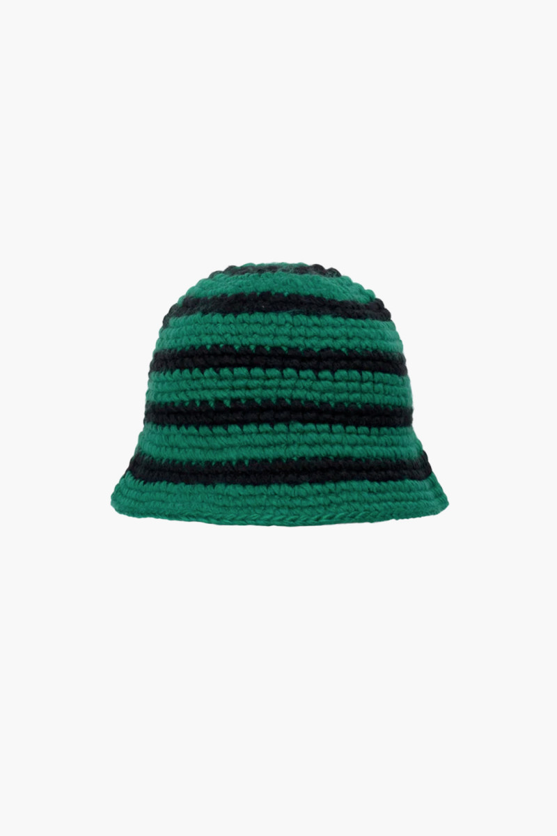 Swirl knit bucket hat Forest