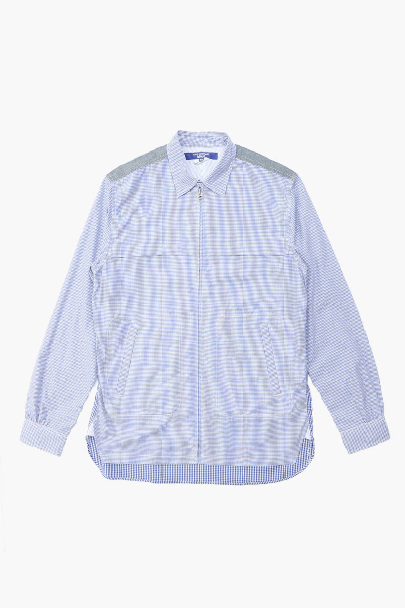 Wk-b013-051-1-3 zip shirt White/navy