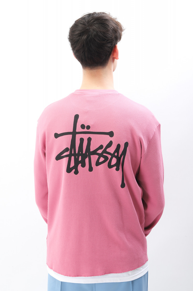 Stussy O'dyed ls thermal Magenta - GRADUATE STORE
