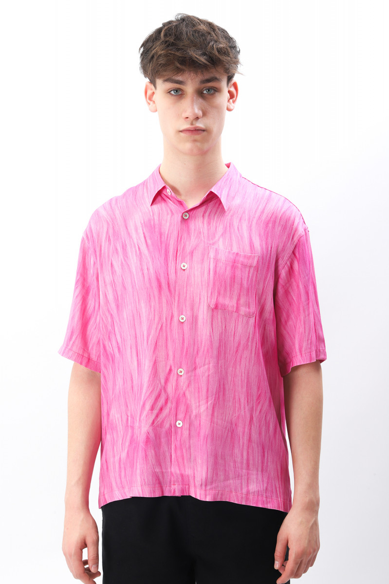 Fur print shirt Pink