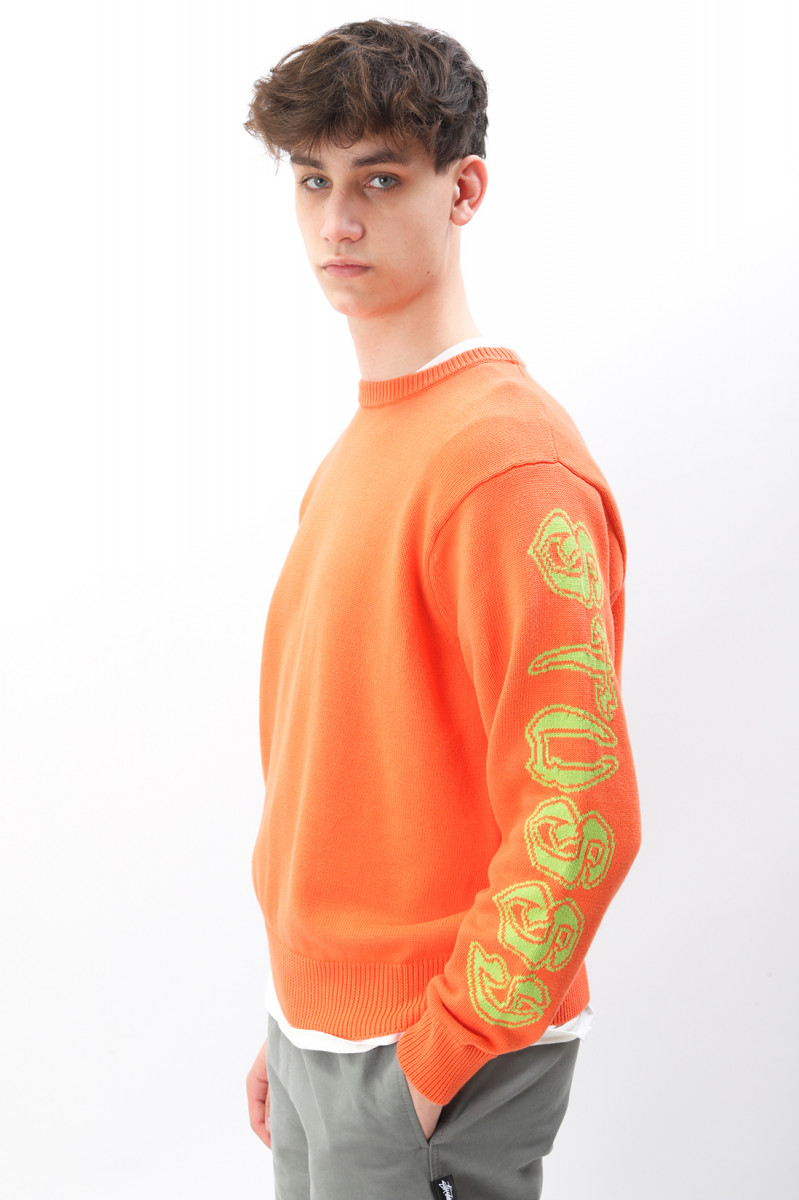 Sleeve logo sweater Orange