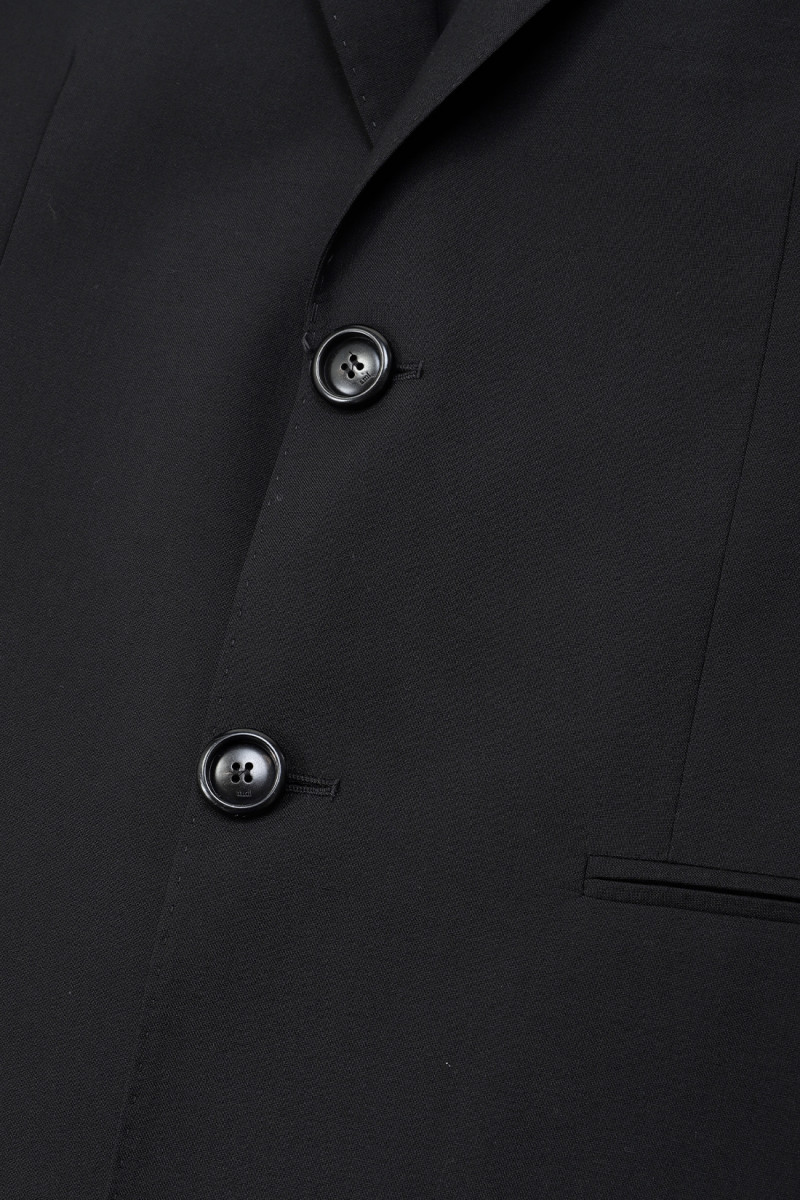 Two buttons jacket wool viscos Black