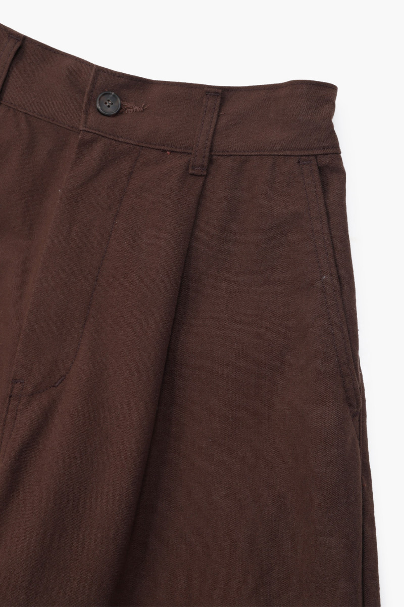 Costes Double knee wide pant Brown - GRADUATE STORE