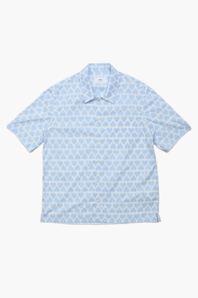 Ami Camp collar shirt Sky blue/natural - GRADUATE STORE