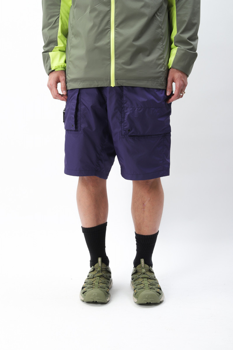 Rip-stop cargo shorts Bluish purple