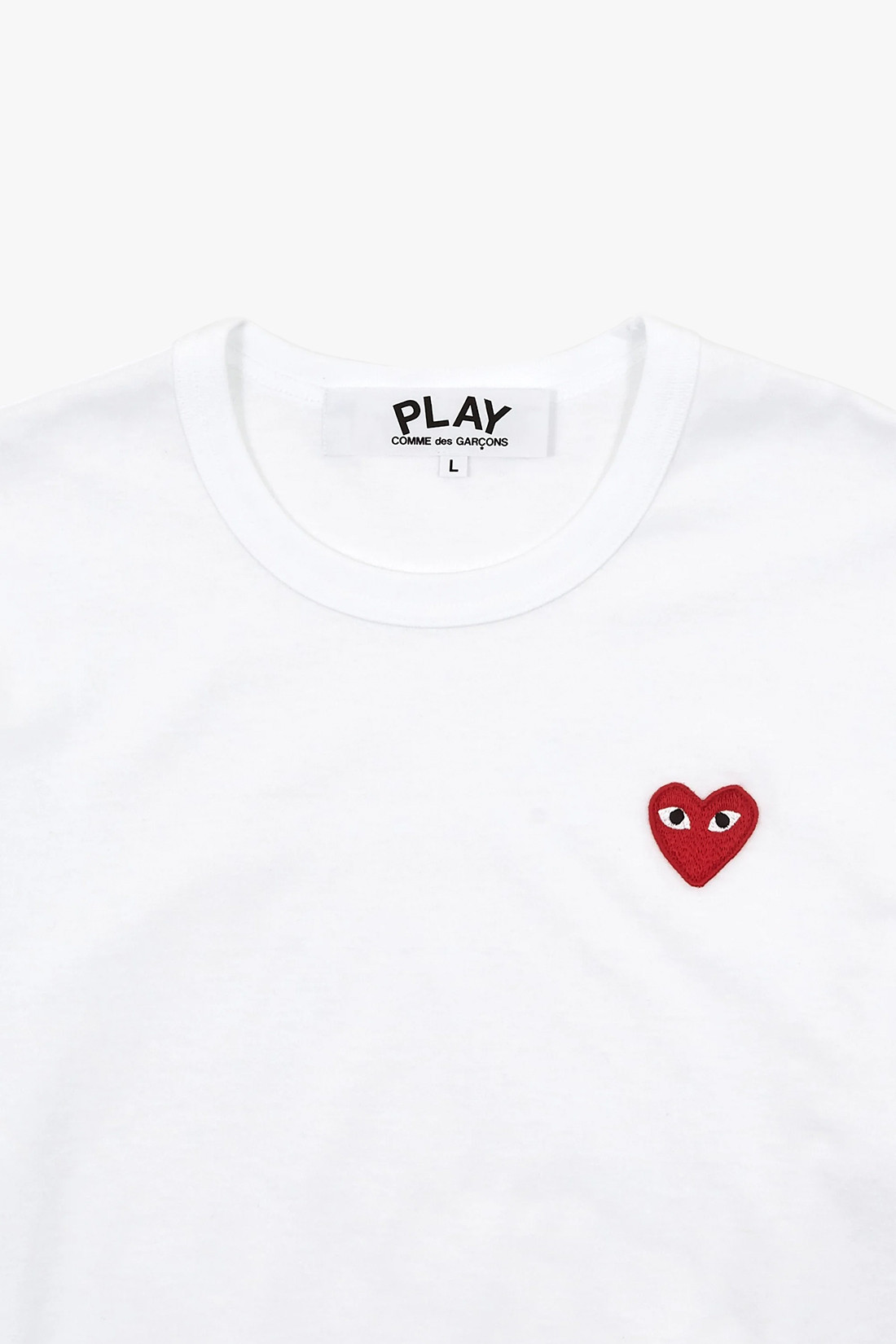Red play ls t-shirt White