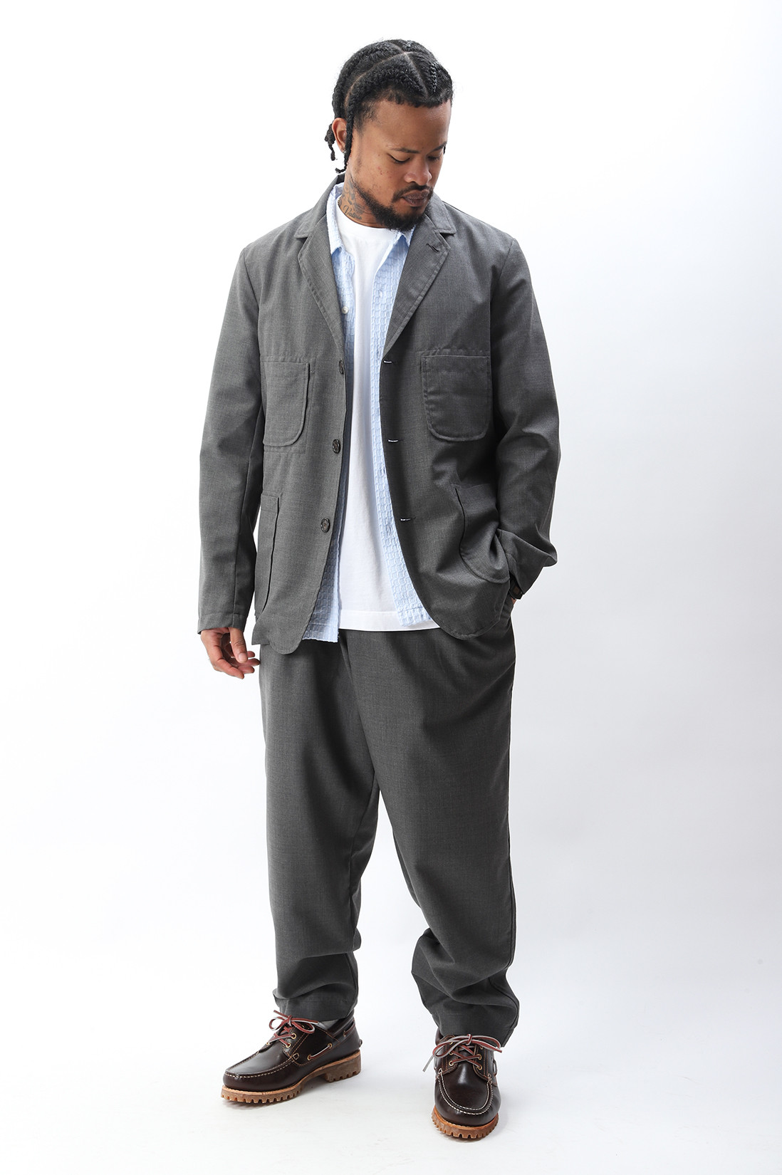 Five pocket jacket tropic suit Grey